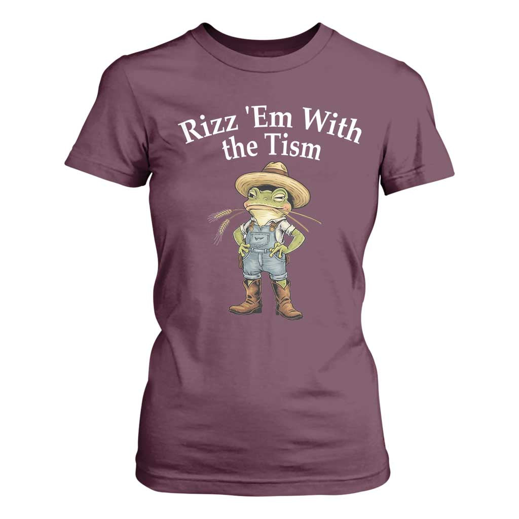 Autism Frog T Shirt For Women Funny Rizz Em With The Tism