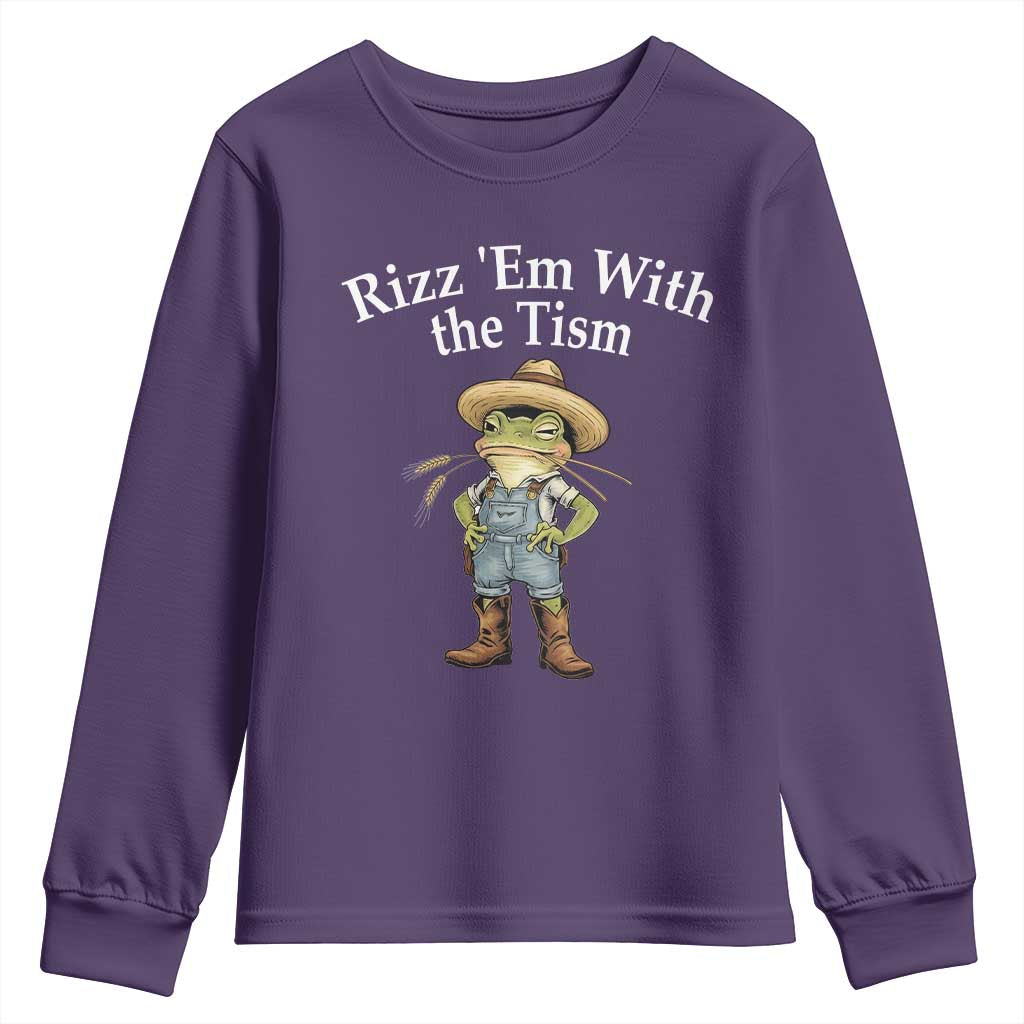 Autism Frog Youth Sweatshirt Funny Rizz Em With The Tism