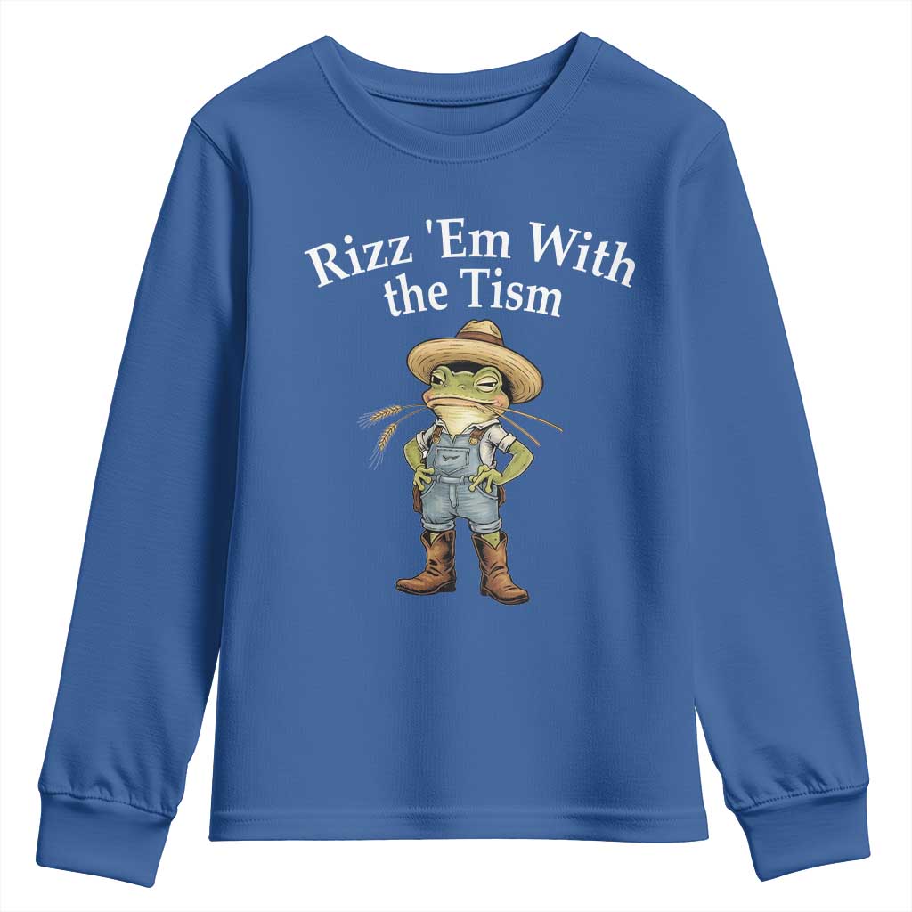 Autism Frog Youth Sweatshirt Funny Rizz Em With The Tism