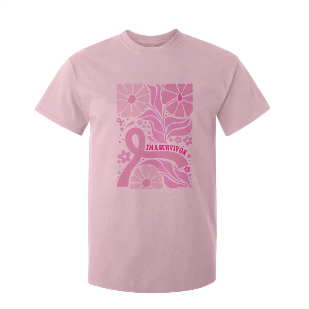 Boho Floral Breast Cancer Survivor T Shirt For Kid Pink Ribbon Strength