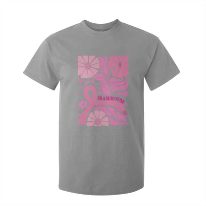 Boho Floral Breast Cancer Survivor T Shirt For Kid Pink Ribbon Strength