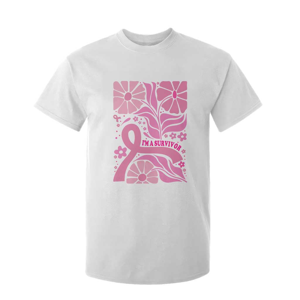 Boho Floral Breast Cancer Survivor T Shirt For Kid Pink Ribbon Strength