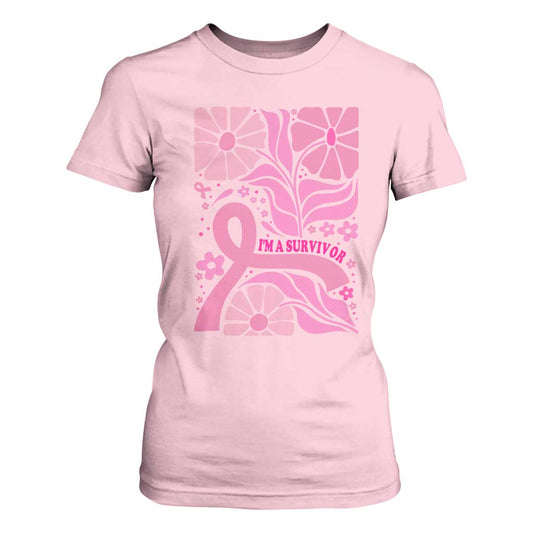 Boho Floral Breast Cancer Survivor T Shirt For Women Pink Ribbon Strength