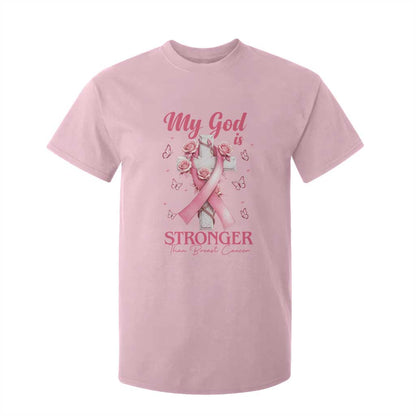 My God Is Stronger Than Breast Cancer T Shirt For Kid Christian Warrior Support