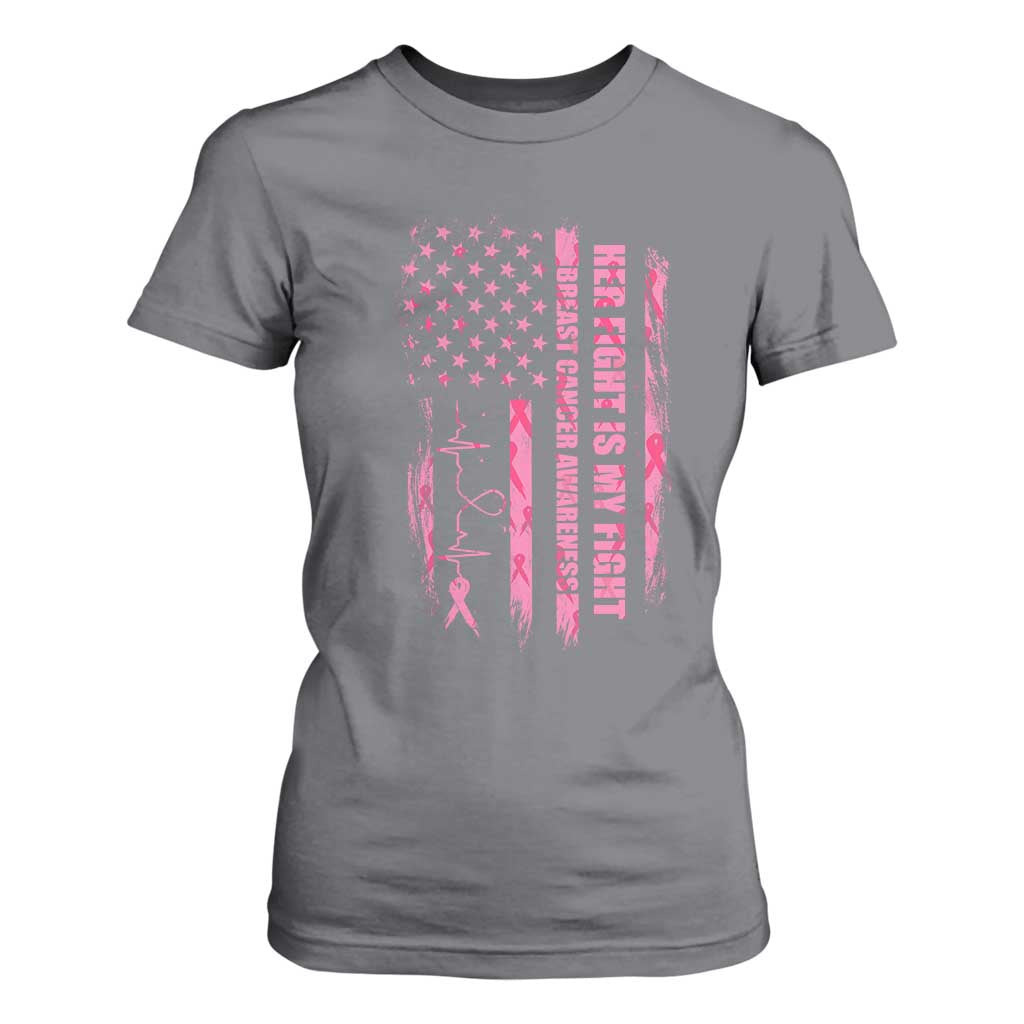 Patriotic Breast Cancer Support Warrior Gift T Shirt For Women Her Fight My Fight