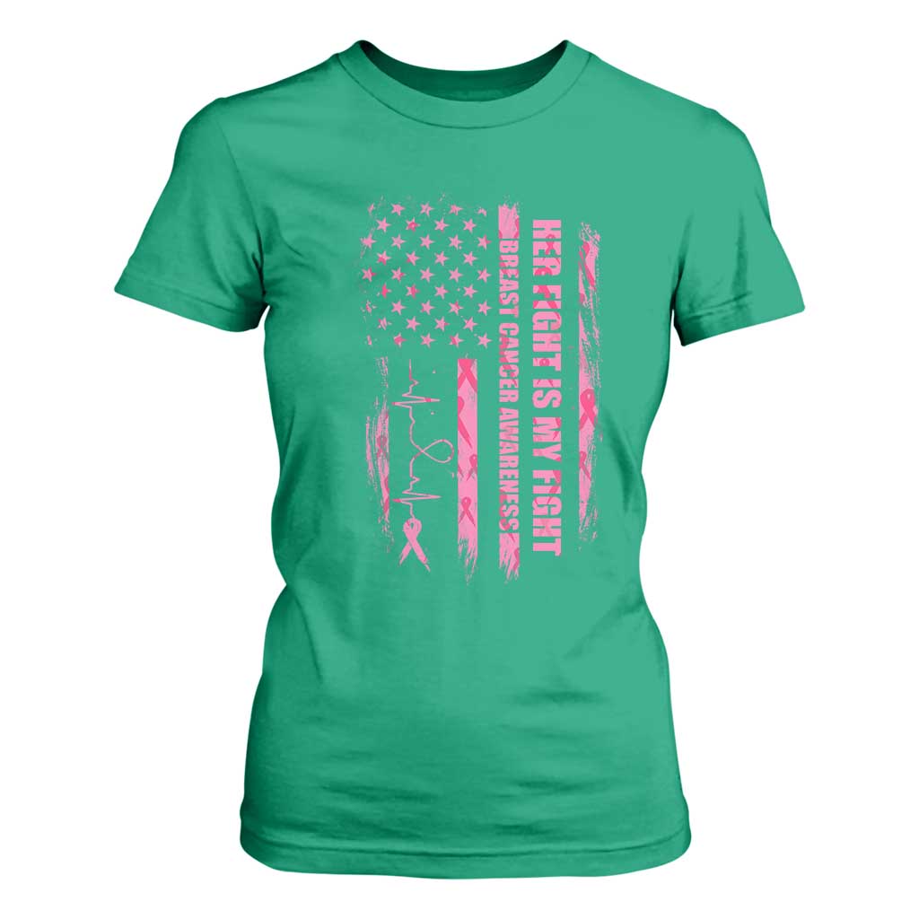 Patriotic Breast Cancer Support Warrior Gift T Shirt For Women Her Fight My Fight