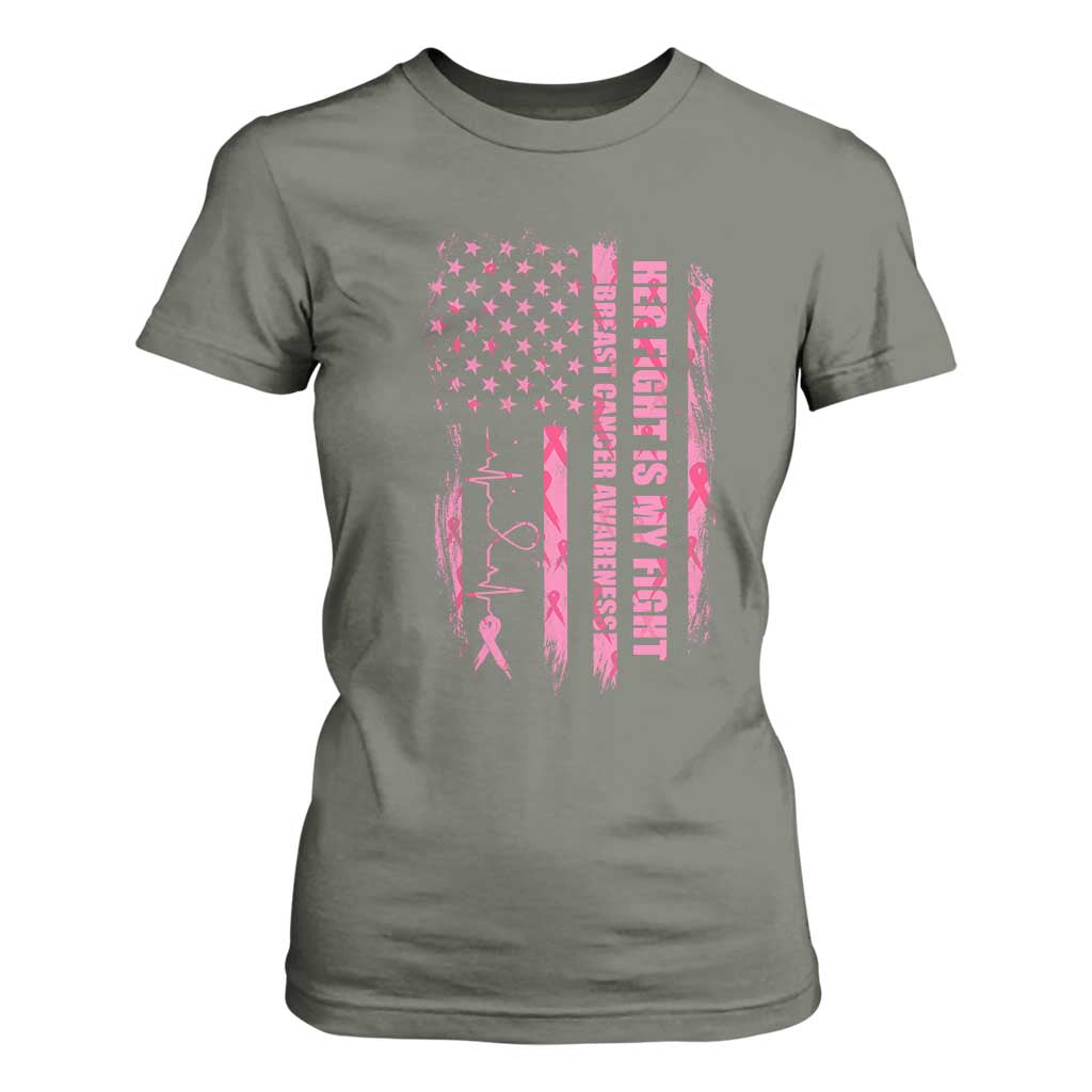 Patriotic Breast Cancer Support Warrior Gift T Shirt For Women Her Fight My Fight