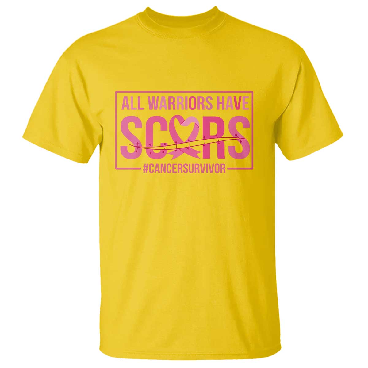 Breast Cancer Fighter Support T Shirt All Warriors Have Scars