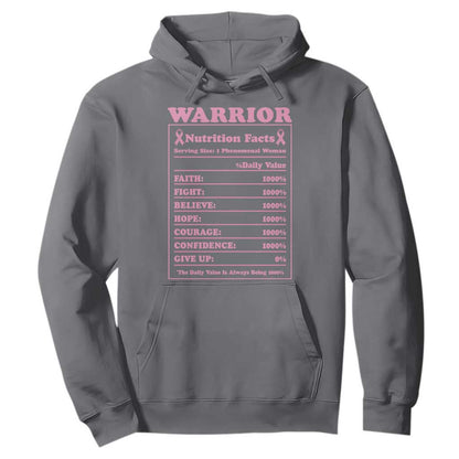 Breast Cancer Nutrition Facts Warrior Hoodie Pink Ribbon Survivor Support
