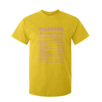 Breast Cancer Nutrition Facts Warrior T Shirt For Kid Pink Ribbon Survivor Support