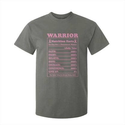 Breast Cancer Nutrition Facts Warrior T Shirt For Kid Pink Ribbon Survivor Support