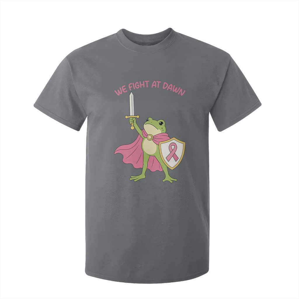 Funny Breast Cancer Warrior Frog T Shirt For Kid We Fight At Dawn