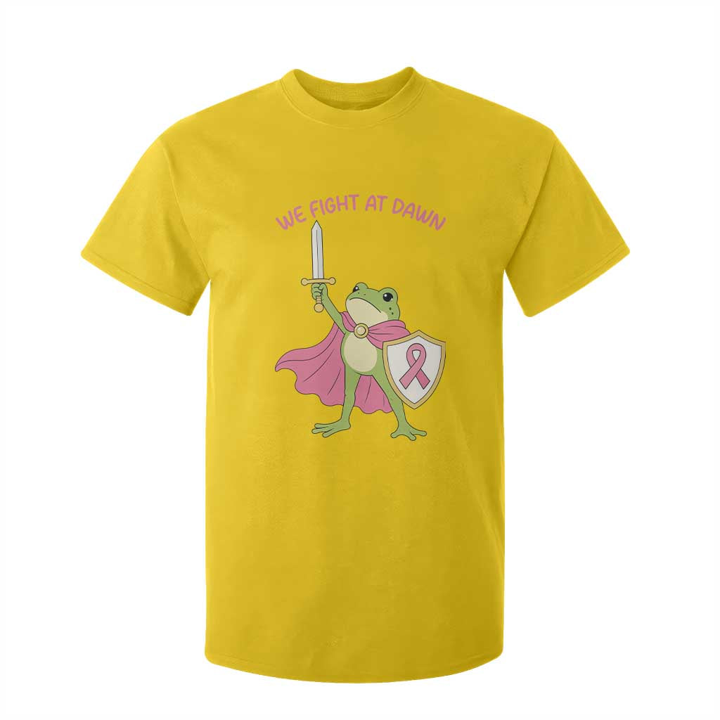 Funny Breast Cancer Warrior Frog T Shirt For Kid We Fight At Dawn