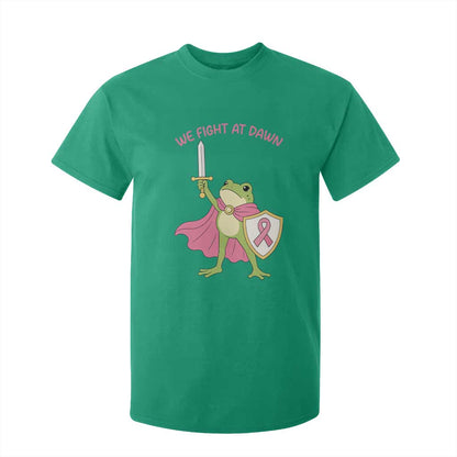 Funny Breast Cancer Warrior Frog T Shirt For Kid We Fight At Dawn