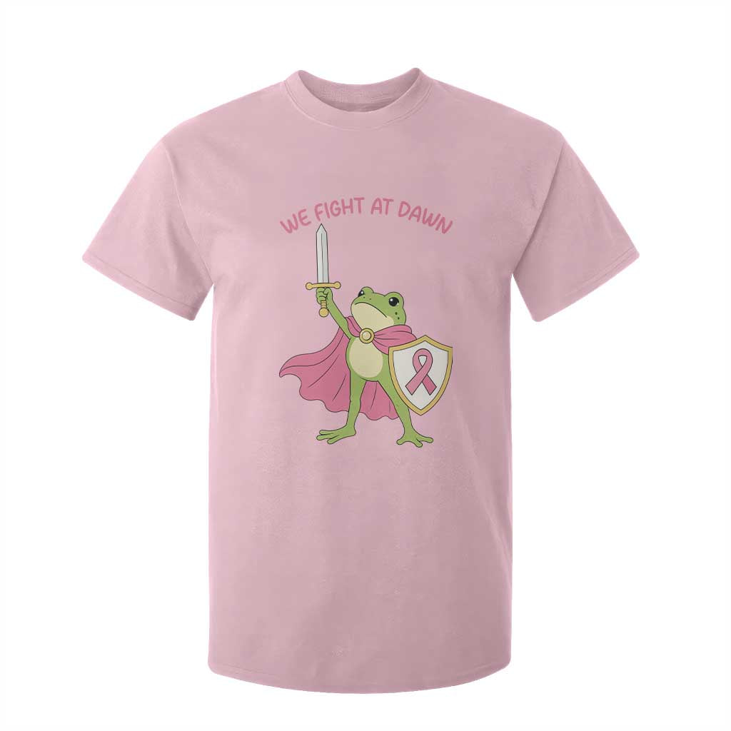 Funny Breast Cancer Warrior Frog T Shirt For Kid We Fight At Dawn