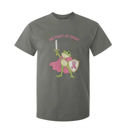 Funny Breast Cancer Warrior Frog T Shirt For Kid We Fight At Dawn