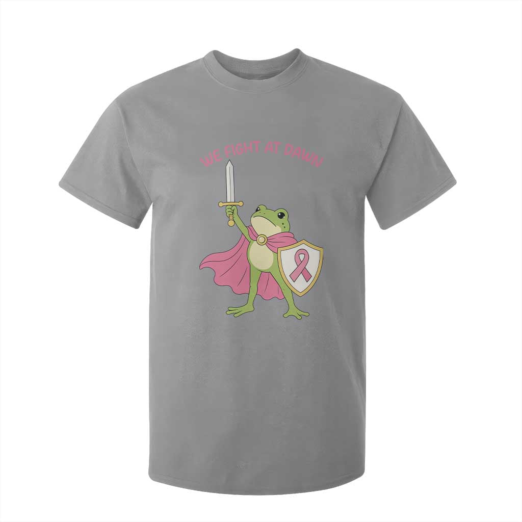 Funny Breast Cancer Warrior Frog T Shirt For Kid We Fight At Dawn