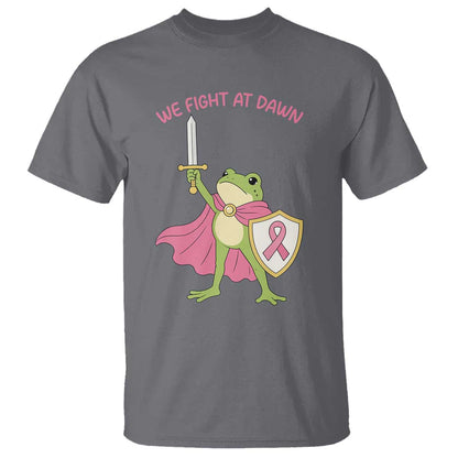 Funny Breast Cancer Warrior Frog T Shirt We Fight At Dawn