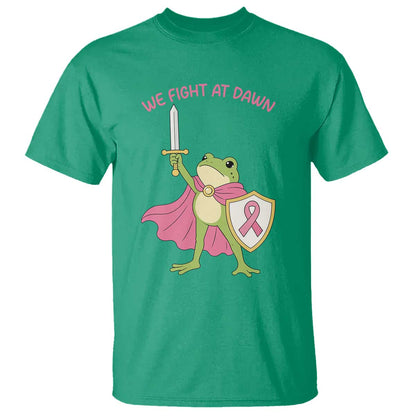 Funny Breast Cancer Warrior Frog T Shirt We Fight At Dawn