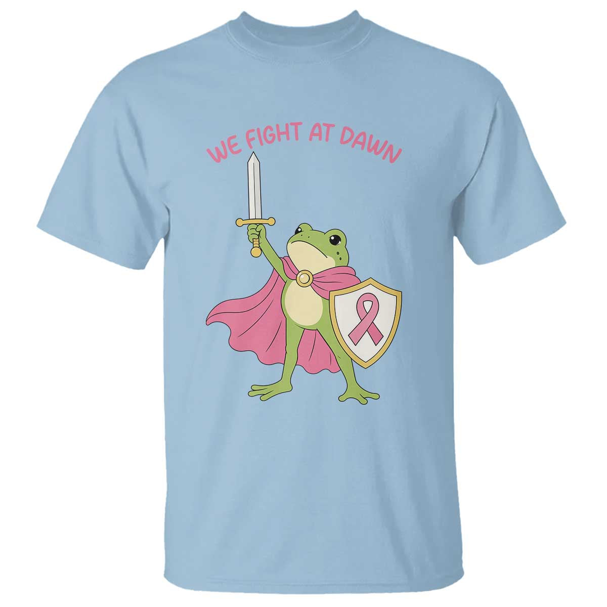 Funny Breast Cancer Warrior Frog T Shirt We Fight At Dawn