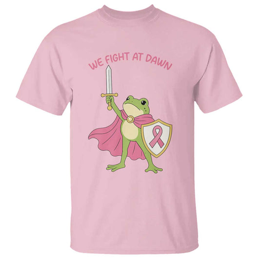 Funny Breast Cancer Warrior Frog T Shirt We Fight At Dawn
