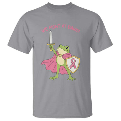 Funny Breast Cancer Warrior Frog T Shirt We Fight At Dawn