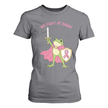Funny Breast Cancer Warrior Frog T Shirt For Women We Fight At Dawn