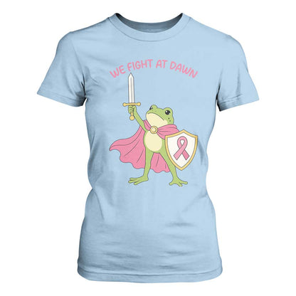 Funny Breast Cancer Warrior Frog T Shirt For Women We Fight At Dawn