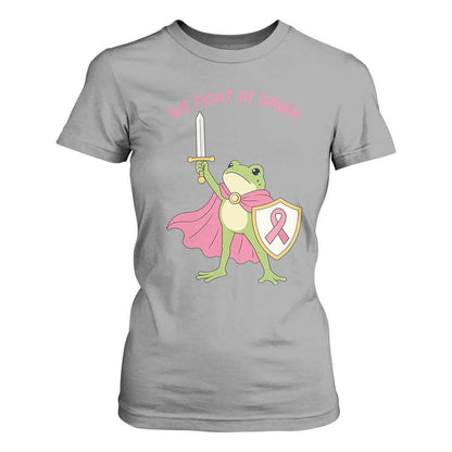 Funny Breast Cancer Warrior Frog T Shirt For Women We Fight At Dawn