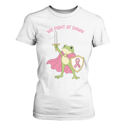 Funny Breast Cancer Warrior Frog T Shirt For Women We Fight At Dawn