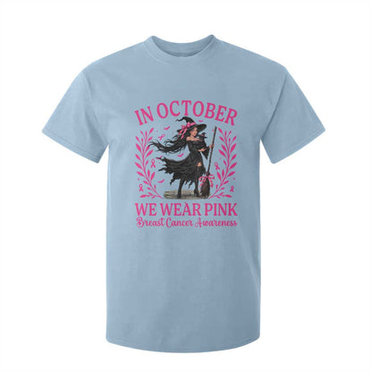 Breast Cancer Halloween Witch T Shirt For Kid In October We Wear Pink