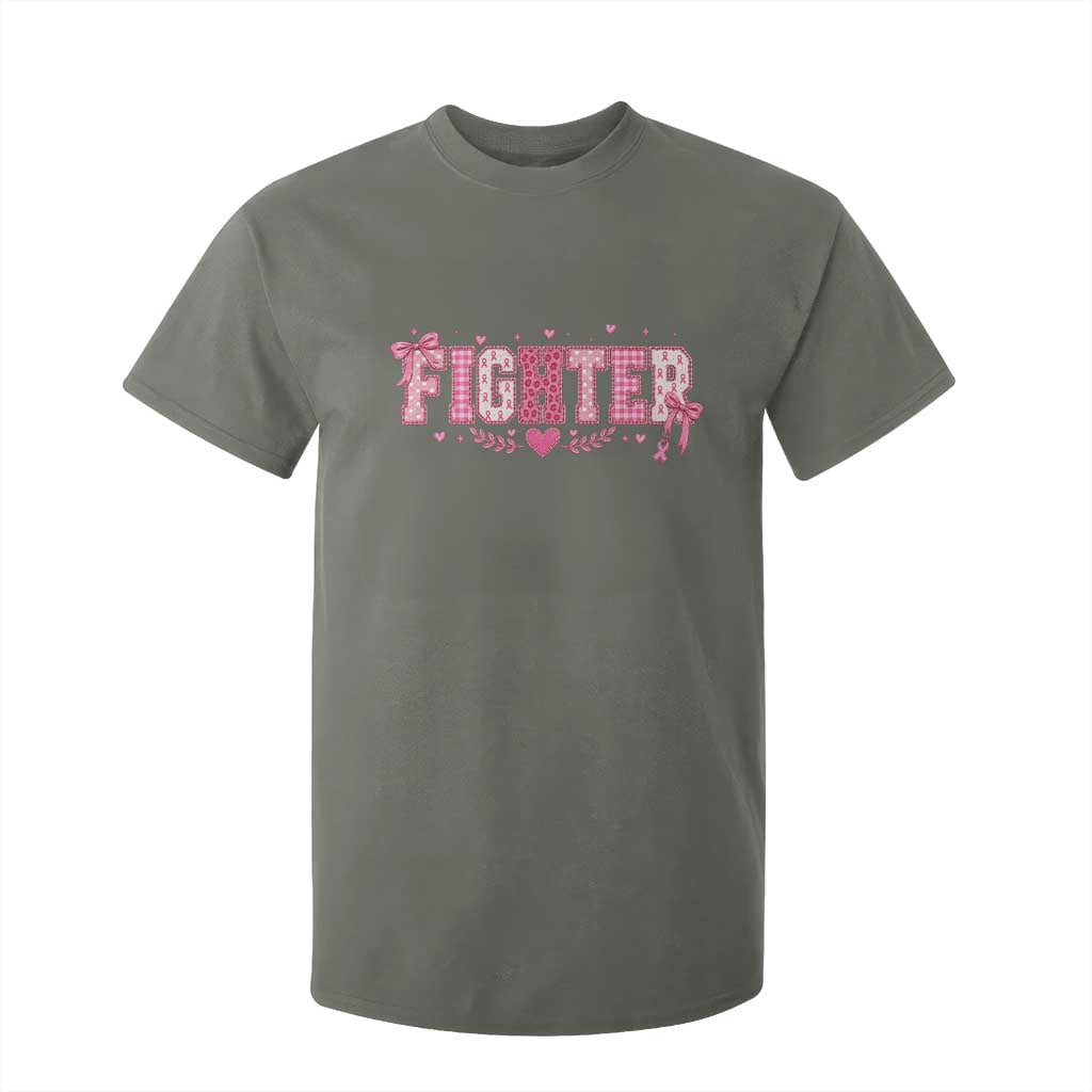 Breast Cancer Fighter Support T Shirt For Kid Pink Coquette Bow Ribbon Strength