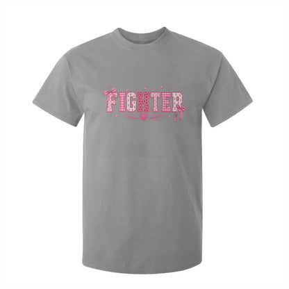 Breast Cancer Fighter Support T Shirt For Kid Pink Coquette Bow Ribbon Strength