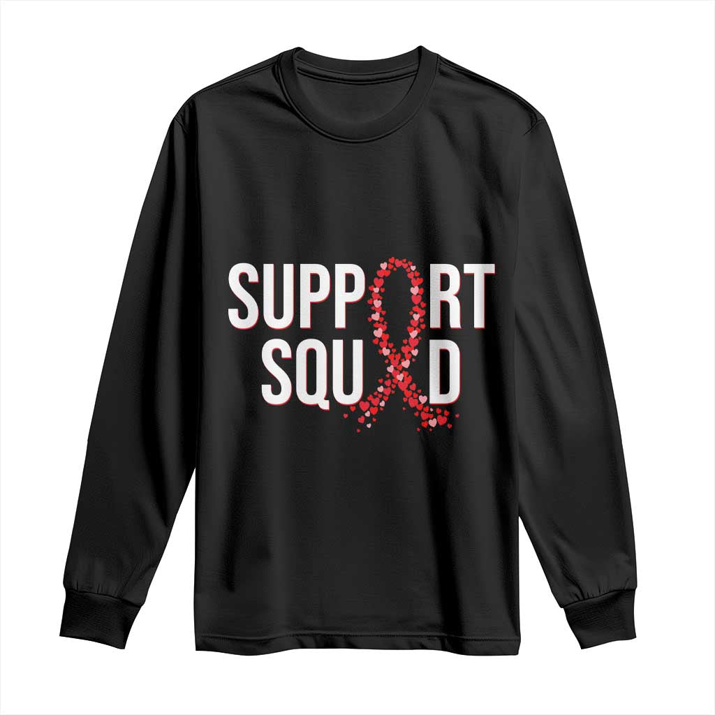 HIV AIDS Support Fighter Long Sleeve Shirt Support Squad Gift