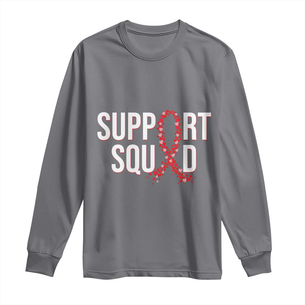 HIV AIDS Support Fighter Long Sleeve Shirt Support Squad Gift