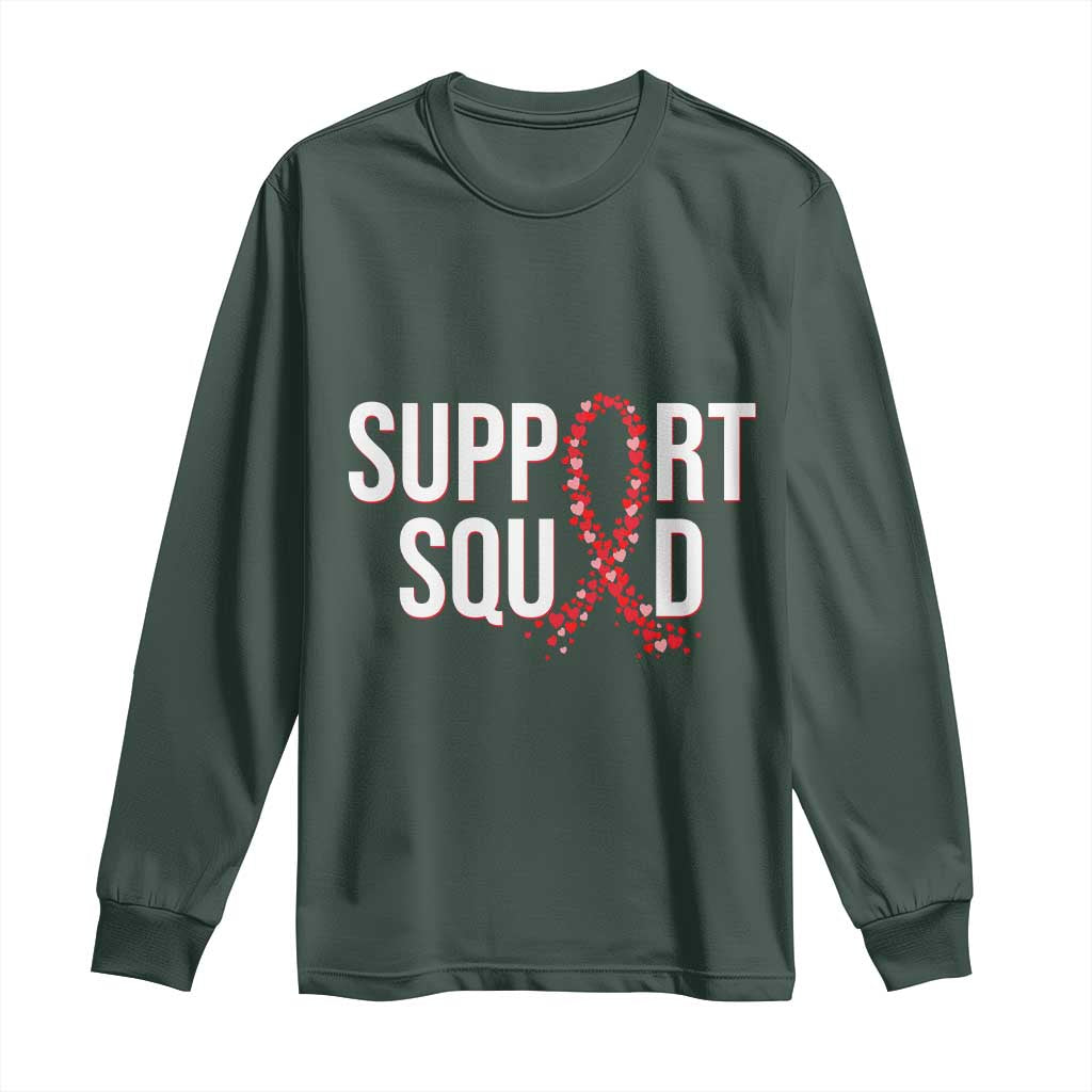 HIV AIDS Support Fighter Long Sleeve Shirt Support Squad Gift