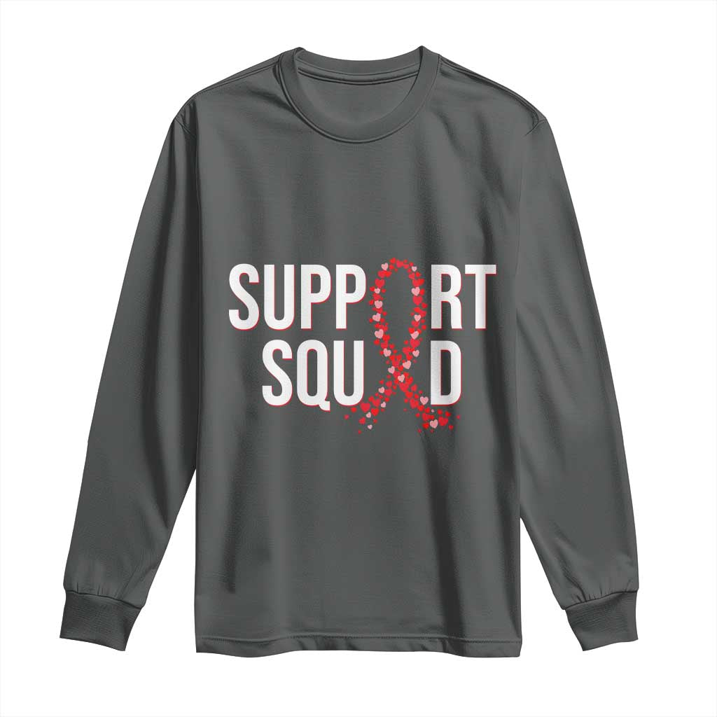 HIV AIDS Support Fighter Long Sleeve Shirt Support Squad Gift
