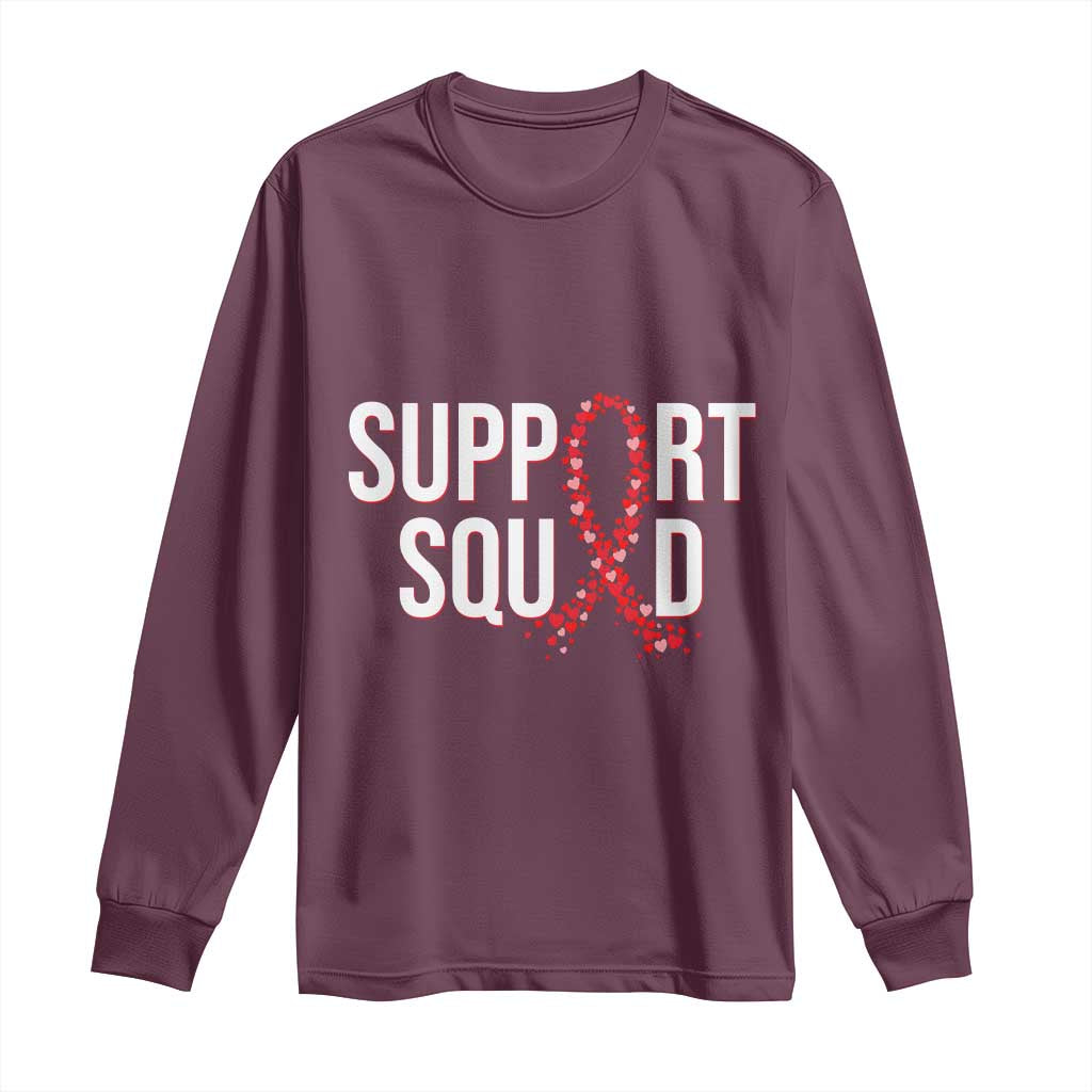 HIV AIDS Support Fighter Long Sleeve Shirt Support Squad Gift