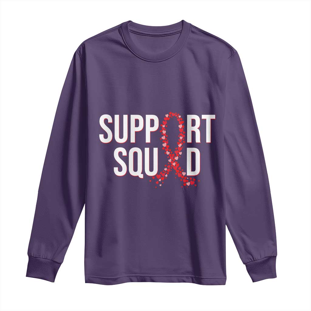 HIV AIDS Support Fighter Long Sleeve Shirt Support Squad Gift