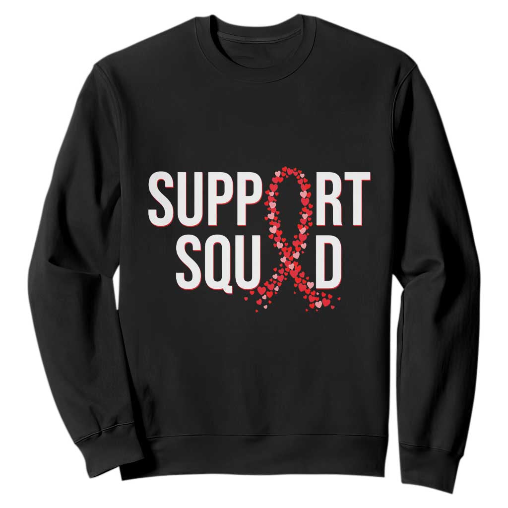 HIV AIDS Support Fighter Sweatshirt Support Squad Gift