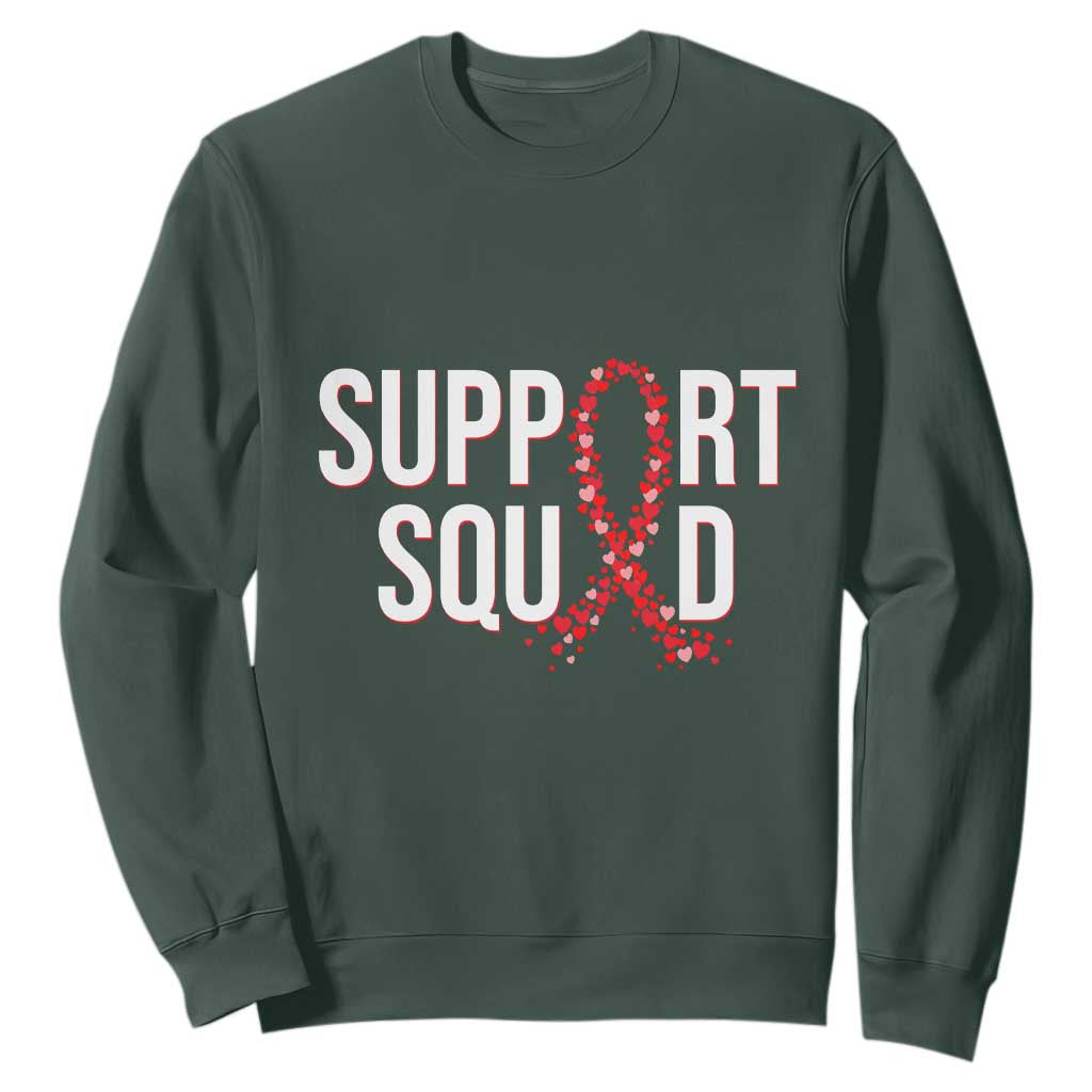 HIV AIDS Support Fighter Sweatshirt Support Squad Gift