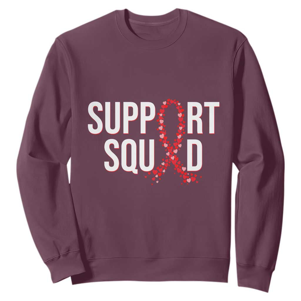 HIV AIDS Support Fighter Sweatshirt Support Squad Gift