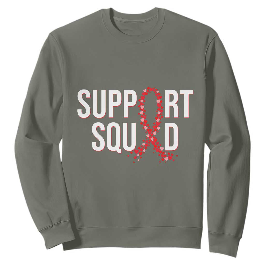 HIV AIDS Support Fighter Sweatshirt Support Squad Gift