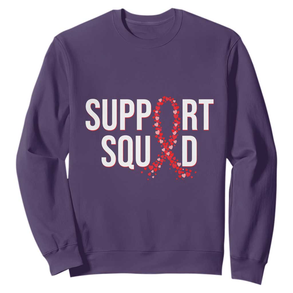 HIV AIDS Support Fighter Sweatshirt Support Squad Gift