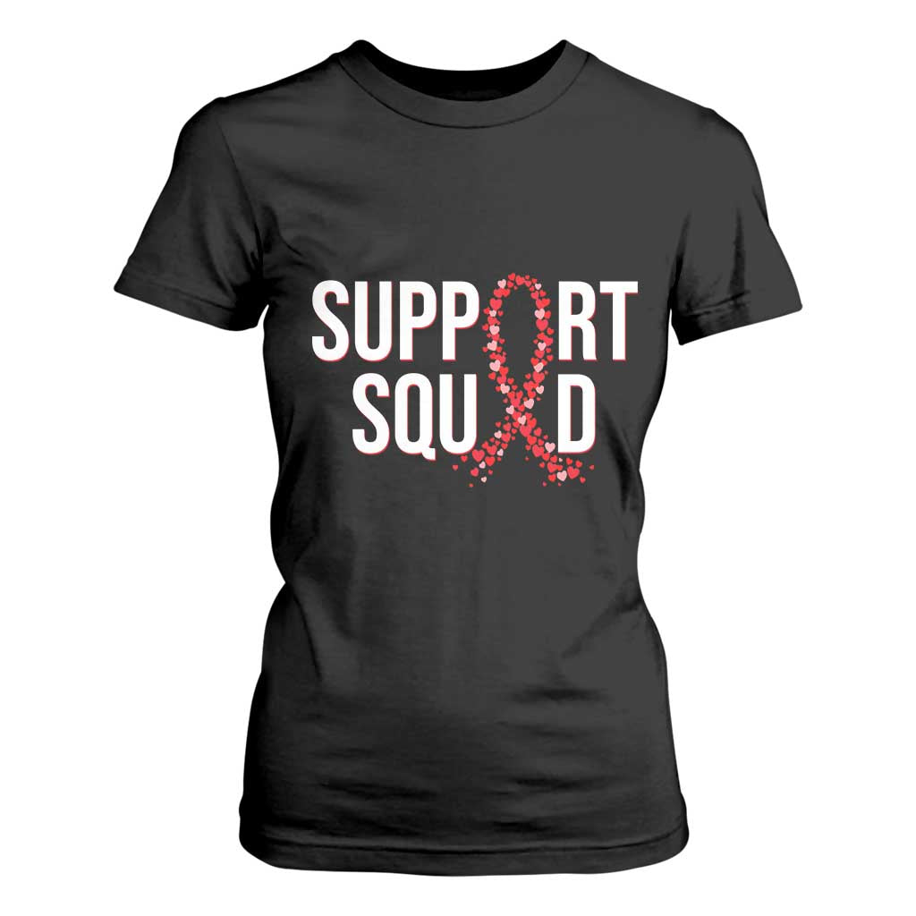 HIV AIDS Support Fighter T Shirt For Women Support Squad Gift