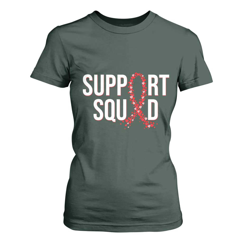 HIV AIDS Support Fighter T Shirt For Women Support Squad Gift