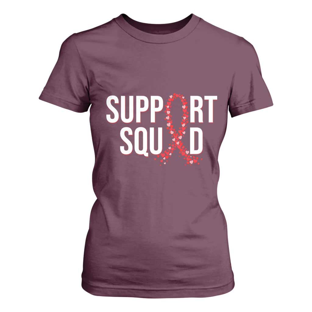 HIV AIDS Support Fighter T Shirt For Women Support Squad Gift