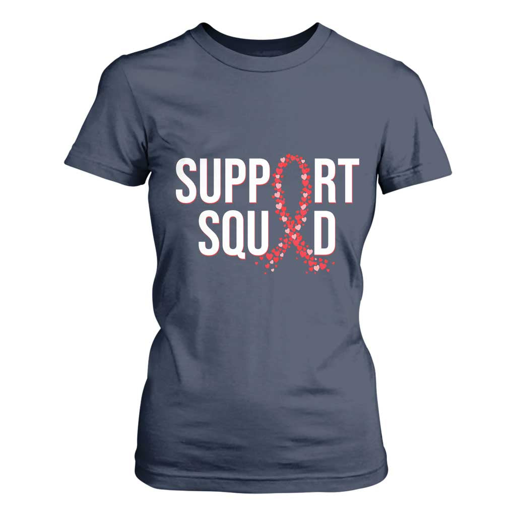 HIV AIDS Support Fighter T Shirt For Women Support Squad Gift