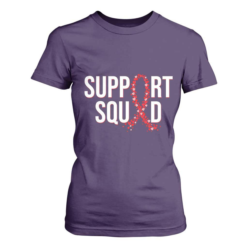 HIV AIDS Support Fighter T Shirt For Women Support Squad Gift