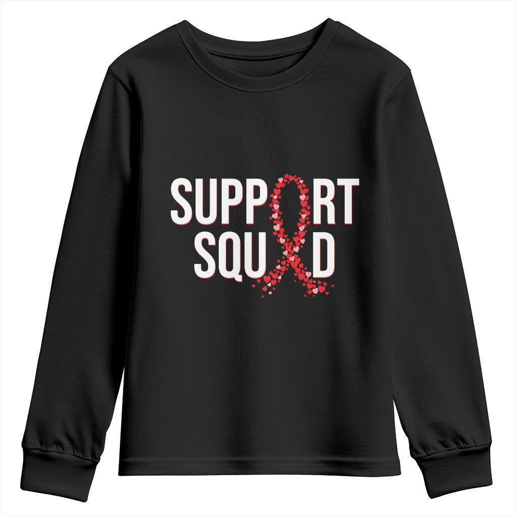 HIV AIDS Support Fighter Youth Sweatshirt Support Squad Gift